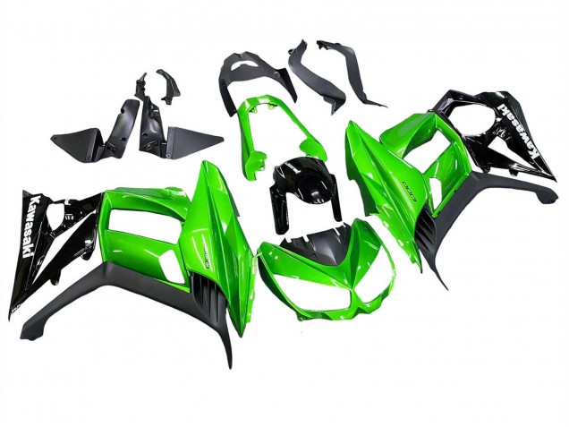 Mejores Carenados Moto Kawasaki Z1000SX 2010-2016 - Negro Brillante Negro Mate Verde