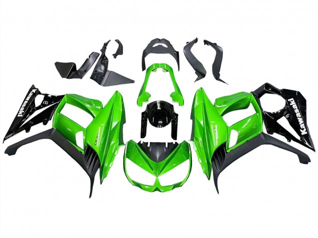 Mejores Carenados Moto Kawasaki Z1000SX 2010-2016 - Negro Brillante Negro Mate Verde