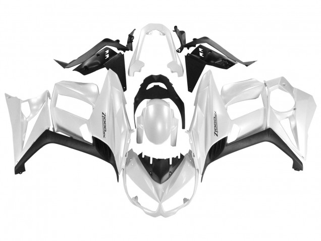 Mejores Carenados Moto Kawasaki Z1000SX 2010-2016 - Blanco Perla Negro