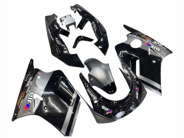 Mejores Carenados Moto Kawasaki ZXR250 1989-1990 - Negro Brillante Gris Elf Touch4 Bridgestone