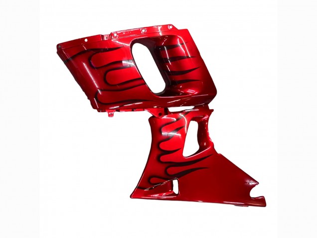 Mejores Carenados Moto Kawasaki ZZR400 1993-2007 - Rojo Negro Llama