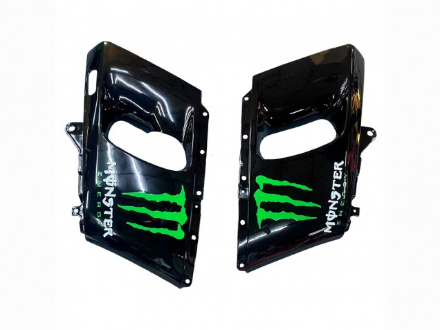 Mejores Carenados Moto Kawasaki ZZR600 1998-2003 - Verde Negro Monstruo Elf