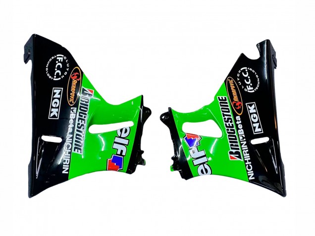 Mejores Carenados Moto Kawasaki ZZR600 1998-2003 - Verde Negro Monstruo Elf