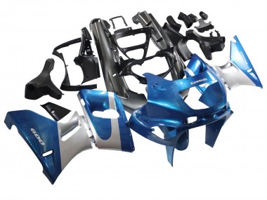 Mejores Carenados Moto Kawasaki ZZR600 1998-2003 - Azul Plata Negro