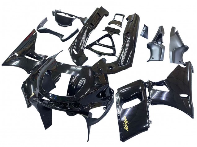 Mejores Carenados Moto Kawasaki ZZR600 1998-2003 - Negro Brillante Oro Ninja