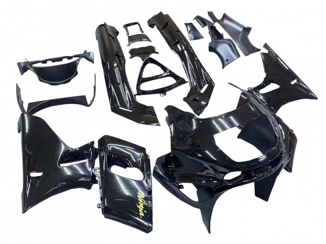 Mejores Carenados Moto Kawasaki ZZR600 1998-2003 - Negro Brillante Oro Ninja