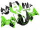 Mejores Carenados Moto Kawasaki ZZR600 1998-2003 - Verde Negro Brillante Llama