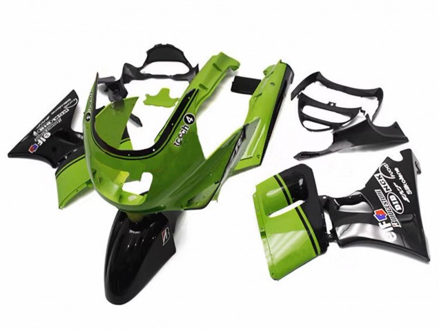 Mejores Carenados Moto Kawasaki ZZR400 1993-2007 - Verde Negro Brillante Elf Touch4 Bridgestone