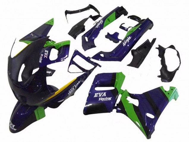 Mejores Carenados Moto Kawasaki ZZR400 1993-2007 - Verde Azul Oscuro Púrpura Trick Star EVA Racing