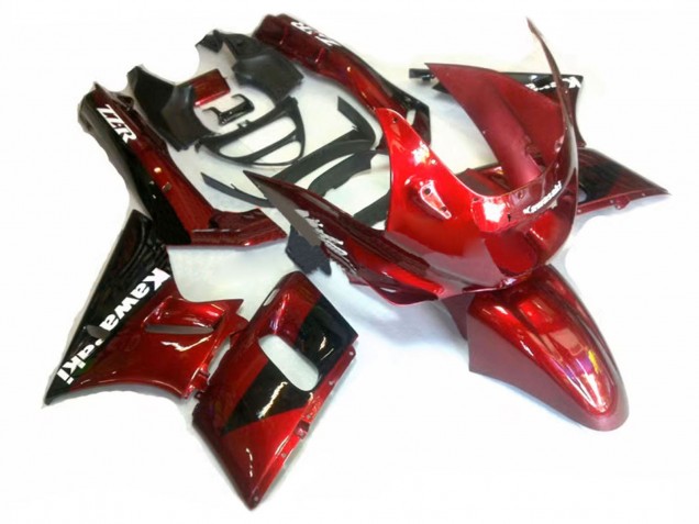 Mejores Carenados Moto Kawasaki ZZR400 1993-2007 - Rojo Negro Brillante