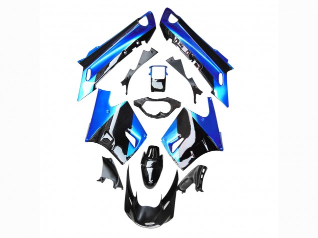 Mejores Carenado Moto Kawasaki ZZR1100 1990-1992 - Azul Negro Brillante