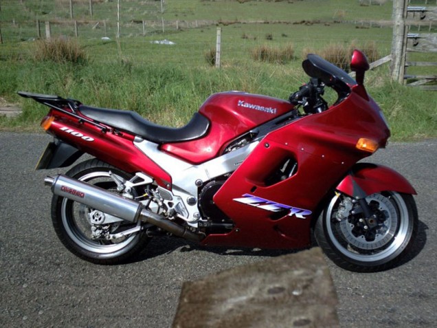 Mejores Carenados Moto Kawasaki ZZR1100 1993-2003 - Rojo Oscuro