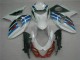 Mejores Completo Carenados Moto Suzuki GSXR 1000 2009-2016 - Blanco Azul Negro