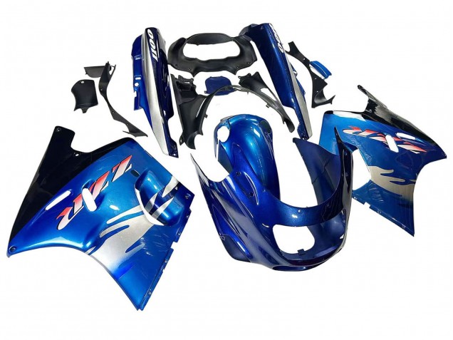 Mejores Carenados Moto Kawasaki ZZR1100 1993-2003 - Azul Plata Negro