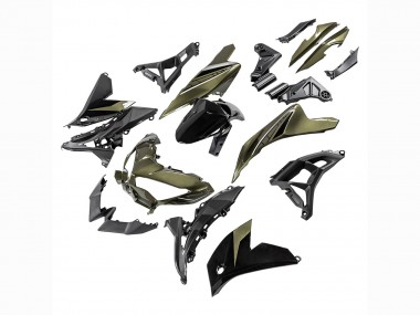 Mejores Carenados Moto Kawasaki Versys 650 2022-2025 - Verde Oscuro Negro