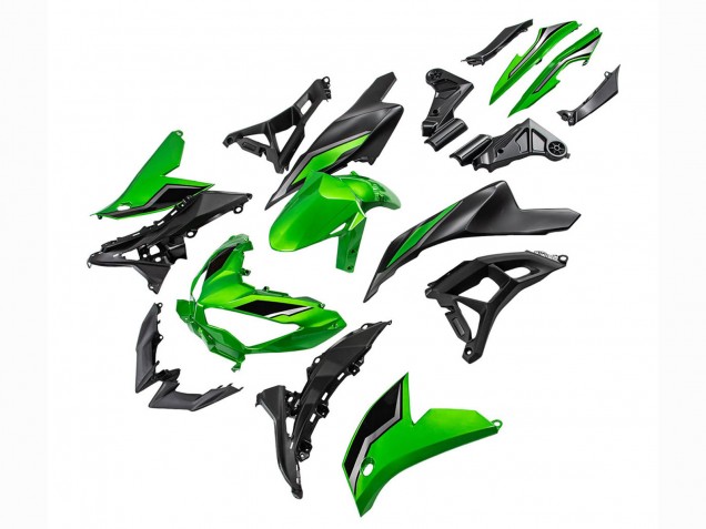 Mejores Carenados Moto Kawasaki Versys 650 2022-2025 - Verde Negro Brillante