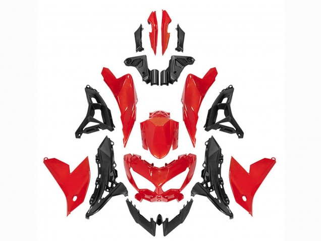 Mejores Carenados Moto Kawasaki Versys 650 2022-2025 - Rojo Negro