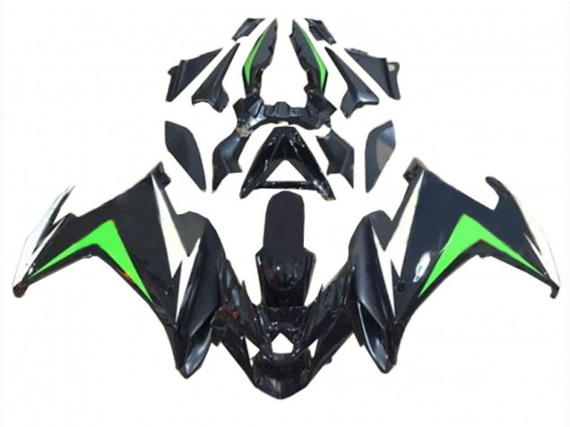 Mejores Carenados Moto Yamaha FZ6R 2009-2015 - Negro Blanco Verde