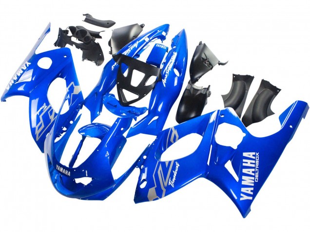 Mejores Carenados Moto Yamaha YZF600R Thundercat 1996-2007 - Azul Blanco Plata