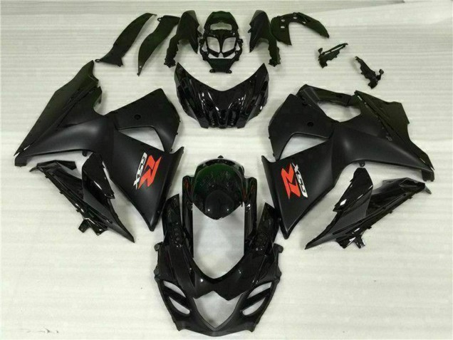 Mejores Carenado Moto Suzuki GSXR 1000 2009-2016 - Negro Brillante Negro Mate