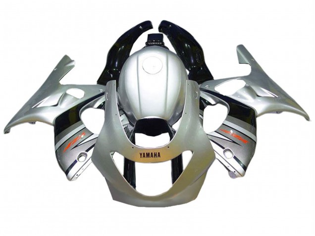 Mejores Carenados Moto Yamaha YZF600R Thundercat 1996-2007 - Plata Gris Negro Brillante