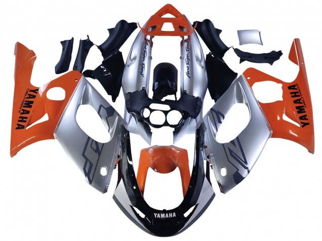 Mejores Carenados Moto Yamaha YZF600R Thundercat 1996-2007 - Naranja Gris Negro Brillante