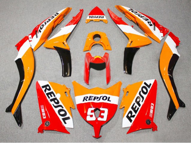 Mejores Carenados Moto Yamaha TMAX530 2012-2014 - Rojo Naranja Blanco Repsol 93