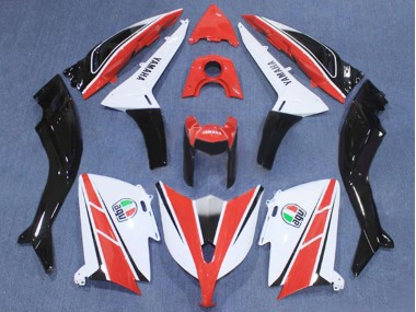 Mejores Carenado Moto Yamaha TMAX530 2012-2014 - Rojo Blanco Negro