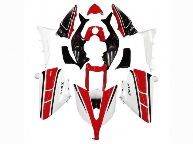 Mejores Carenados Moto Yamaha TMAX530 2012-2014 - Rojo Blanco Negro