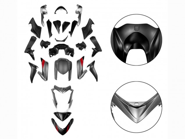 Mejores Carenados Moto Suzuki GSX-S 1000 2015-2020 - Negro Gris