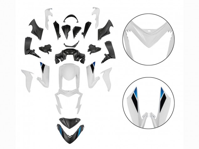 Mejores Carenados Moto Suzuki GSX-S 1000 2015-2020 - Negro Blanco