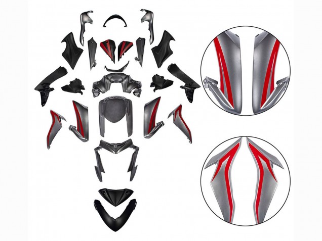 Mejores Carenados Moto Suzuki GSX-S 1000 2015-2020 - Rojo Plata