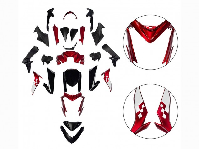 Mejores Carenados Moto Suzuki GSX-S 1000 2015-2020 - Rojo Negro
