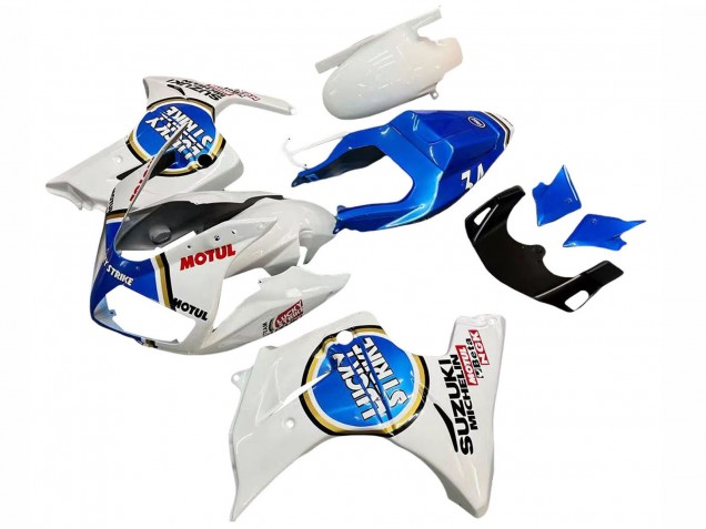 Mejores Carenados Moto Suzuki SV650 2003-2013 - Blanco Azul Lucky Strike Motul