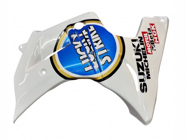 Mejores Carenados Moto Suzuki SV650 2003-2013 - Blanco Azul Lucky Strike Motul