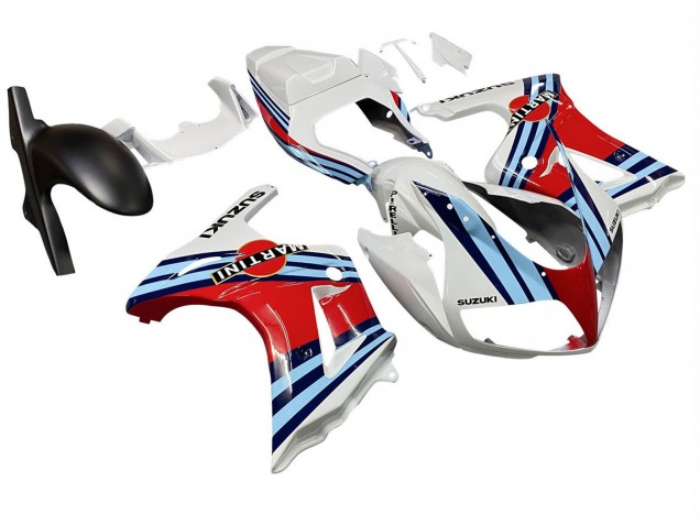 Mejores Carenados Moto Suzuki SV650 2003-2013 - Blanco Rojo Azul Martini