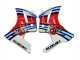 Mejores Carenados Moto Suzuki SV650 2003-2013 - Blanco Rojo Azul Martini
