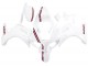Mejores Carenados Moto Suzuki SV650 2003-2013 - Blanco Rojo Oscuro Línea
