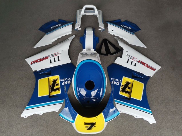 Mejores Carenados Moto Suzuki RG400 RG500 RG400/500 1984-1987 - Blanco Azul Amarillo 7