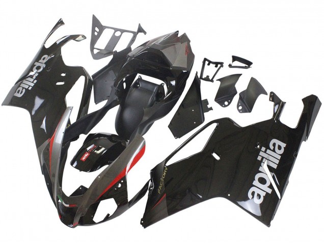 Mejores Carenados Moto Aprilia RSV1000 2003-2006 - Negro Brillante Gris Rojo