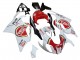 Mejores Carenados Moto Aprilia RSV1000 2003-2006 - Blanco Rojo Lucky Strike Motul 34