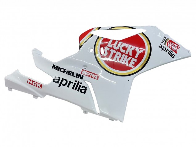 Mejores Carenados Moto Aprilia RSV1000 2003-2006 - Blanco Rojo Lucky Strike Motul 34
