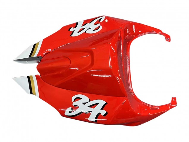 Mejores Carenados Moto Aprilia RSV1000 2003-2006 - Blanco Rojo Lucky Strike Motul 34