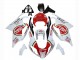 Mejores Carenados Moto Aprilia RSV1000 2003-2006 - Blanco Rojo Lucky Strike Motul 34