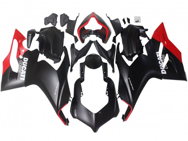 Mejores Carenados Moto Ducati Panigale V2 2020-2024 - Rojo Negro Mate Corse