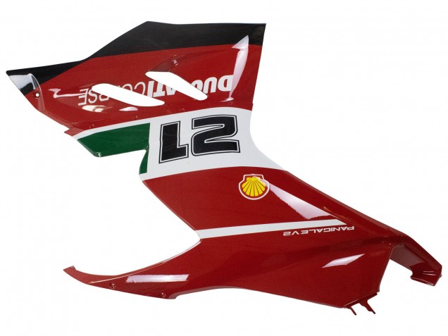 Mejores Carenados Moto Ducati Panigale V2 2020-2024 - Blanco Rojo Verde Negro Mate Corse 21