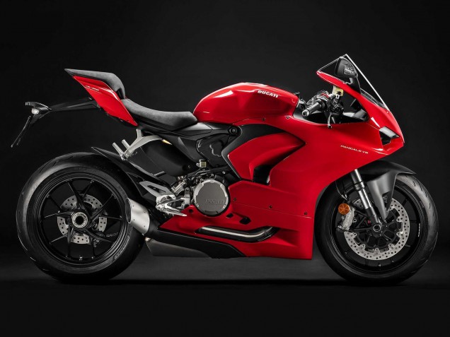 Mejores Carenado Moto Ducati Panigale V2 2020-2024 - Rojo Negro Mate
