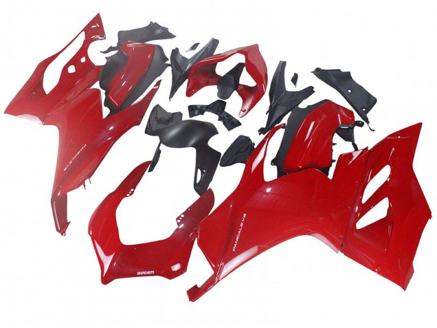 Mejores Carenado Moto Ducati Panigale V2 2020-2024 - Rojo Negro Mate