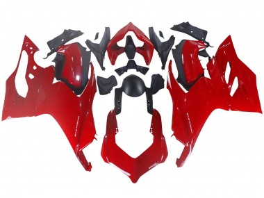 Mejores Carenado Moto Ducati Panigale V2 2020-2024 - Rojo Negro Mate