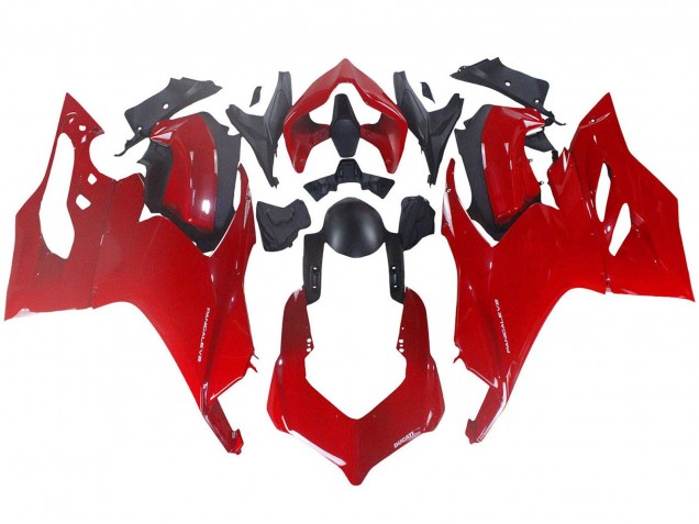 Mejores Carenado Moto Ducati Panigale V2 2020-2024 - Rojo Negro Mate